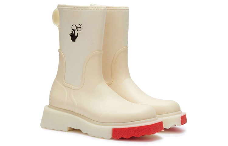Order (W) Boot Hujan Off-White Logo 'Ecru' OWIE016S22MAT001-0125