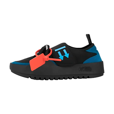 (W) Off-White Low 'Black Blue Velcro'