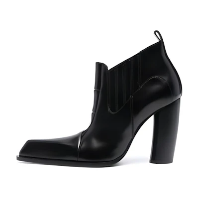 (W) Off-White Moon Beatle Shade Ankle Boot Black