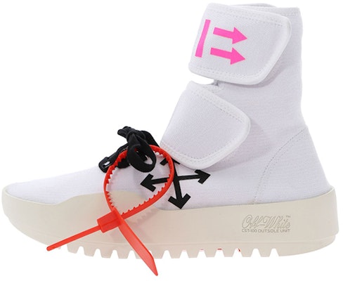 (Women) Off-White Moto Wrap Sneakers 'White Neon Fuchsia' OWIA132R19B83016-0188 Buy (Women) Off-White Moto Wrap Sneakers 'White Neon Fuchsia' OWIA132R19B83016-0188