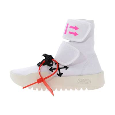 (W) Off-White Moto Wrap Sneakers 'White Neon Fuchsia'