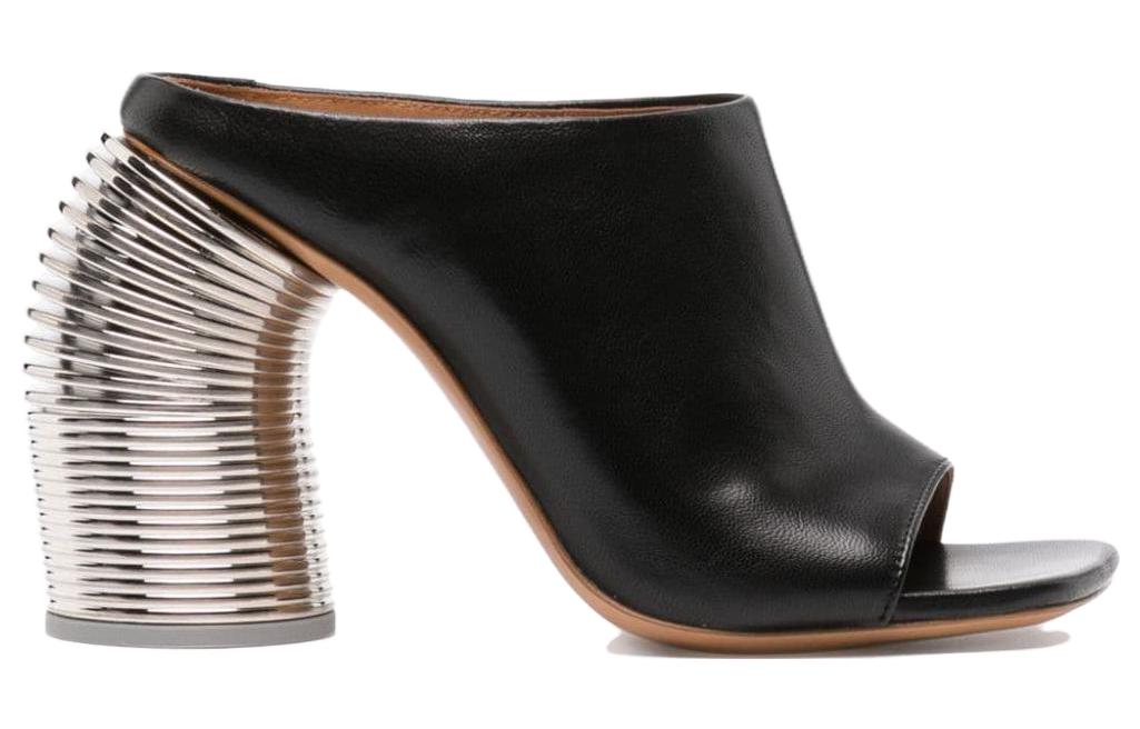 Order (W) Off-White Mules ''Zwart Stiletto'' OWIJ033F23LEA0011072