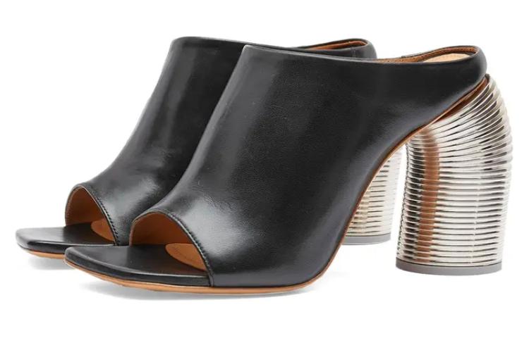 Shop (W) Off-White Mules ''Zwart Stiletto'' OWIJ033F23LEA0011072