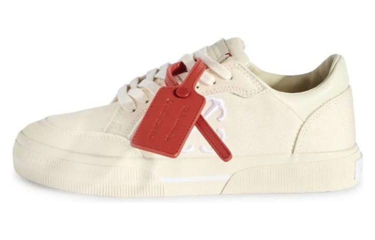 (Women) Off-White New Low Vulcanized Canvas Sneakers 'Beige' OWIA288S24FAB0010301