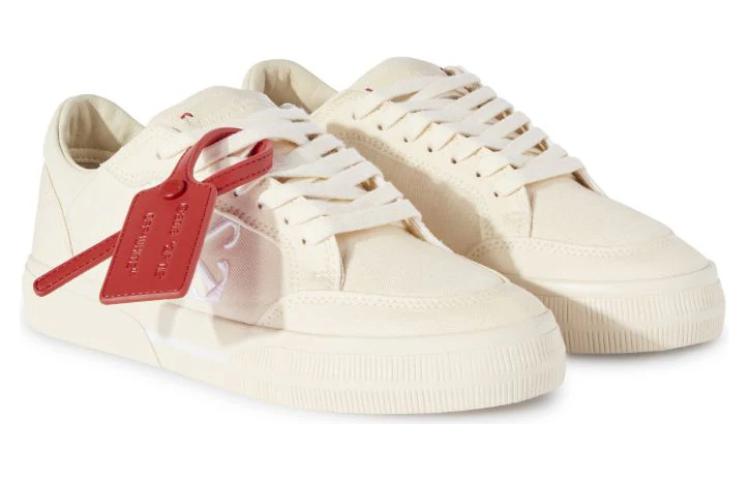 Order (W) Off-White 新款低帮帆布硫化鞋 '米色' OWIA288S24FAB0010301