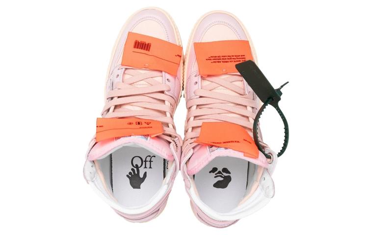 Lookbook (W) Off-White Off-Court 3.0 High-Top Sneakers 'Pink Beige' Wanita Lelaki Kasual OWIA112F22LEA0013030