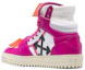 Shop (W) Off-White Off-Court 3.0 High 2023 'Fuchsia Pink' Sepatu Tinggi OWIA112S23LEA001-0132