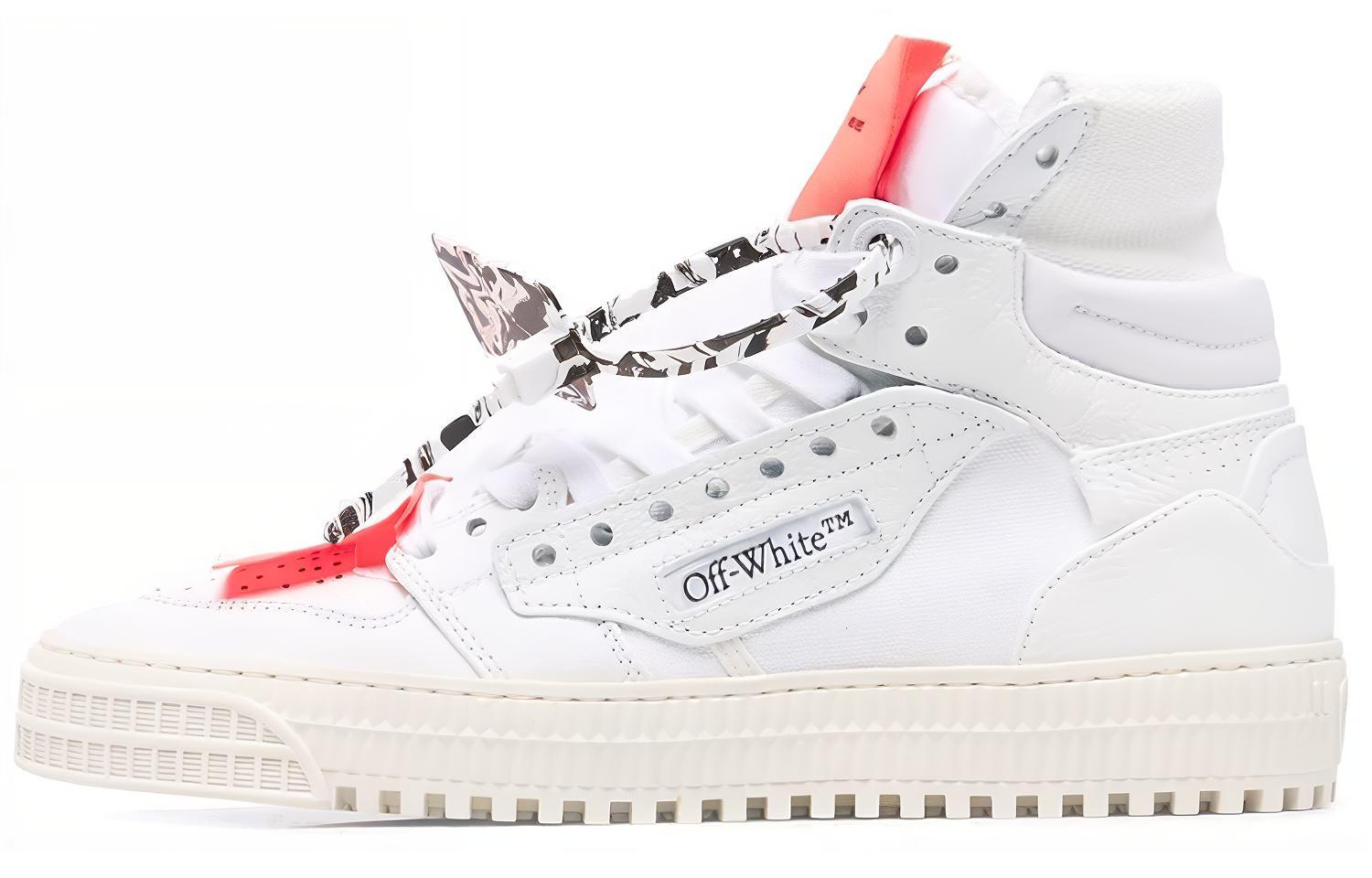 Buy OFF-WHITE Court 3.0 高幫休閒平板鞋 女款 白橘色