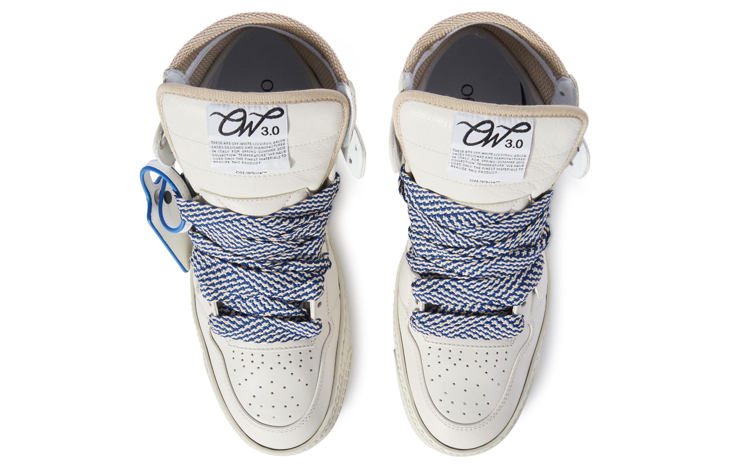 (W) Off-White Off-Court 3.0 High 'White Beige Blue' 圖 4