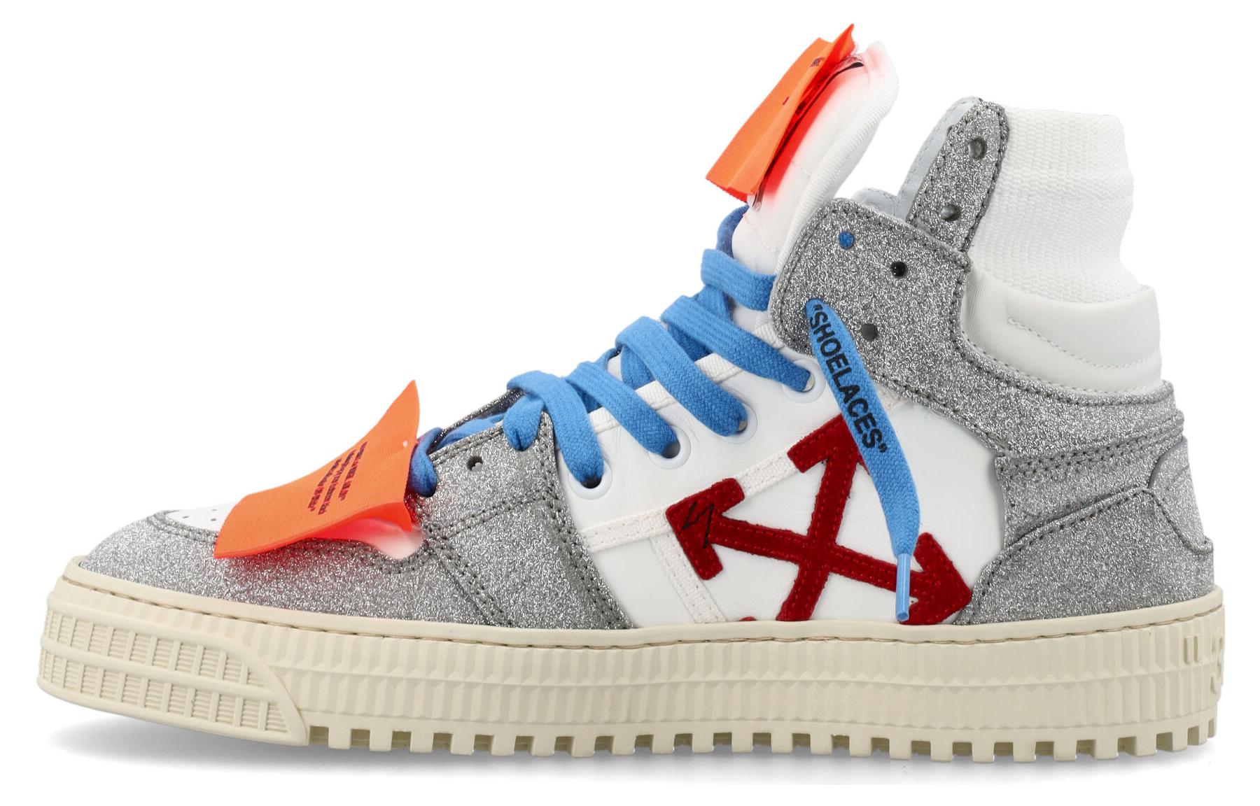 (W) Off-White Off-Court 3.0 High 'White Silver Glitter'