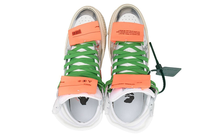 Lookbook (W) (女性用) オフホワイト オフコート 3.0 ハイ 'ホワイトシルバー' OWIA112S23LEA0040172 OWIA112S23LEA0040172