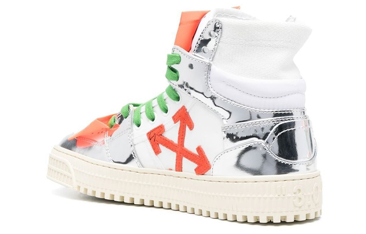 Shop (W) (女性用) オフホワイト オフコート 3.0 ハイ 'ホワイトシルバー' OWIA112S23LEA0040172 OWIA112S23LEA0040172