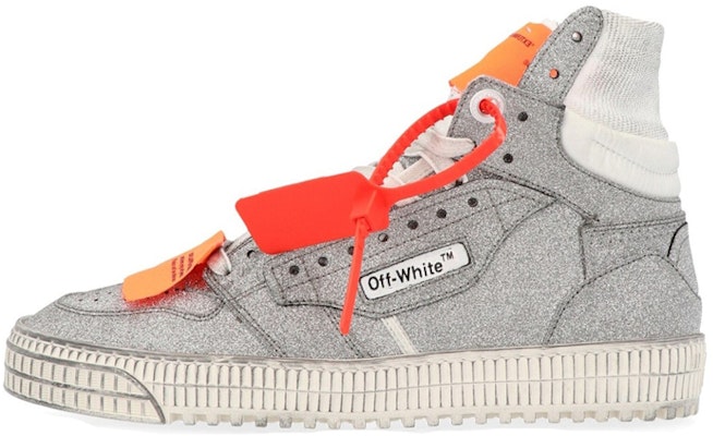 (Women) Off-White Off Court Silver Glitter OWIA112E19F570779100 Buy (Women) Off-White Off Court Silver Glitter OWIA112E19F570779100