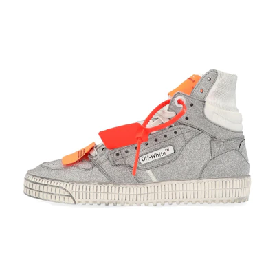 (W) Off-White Off Court Silver Glitter