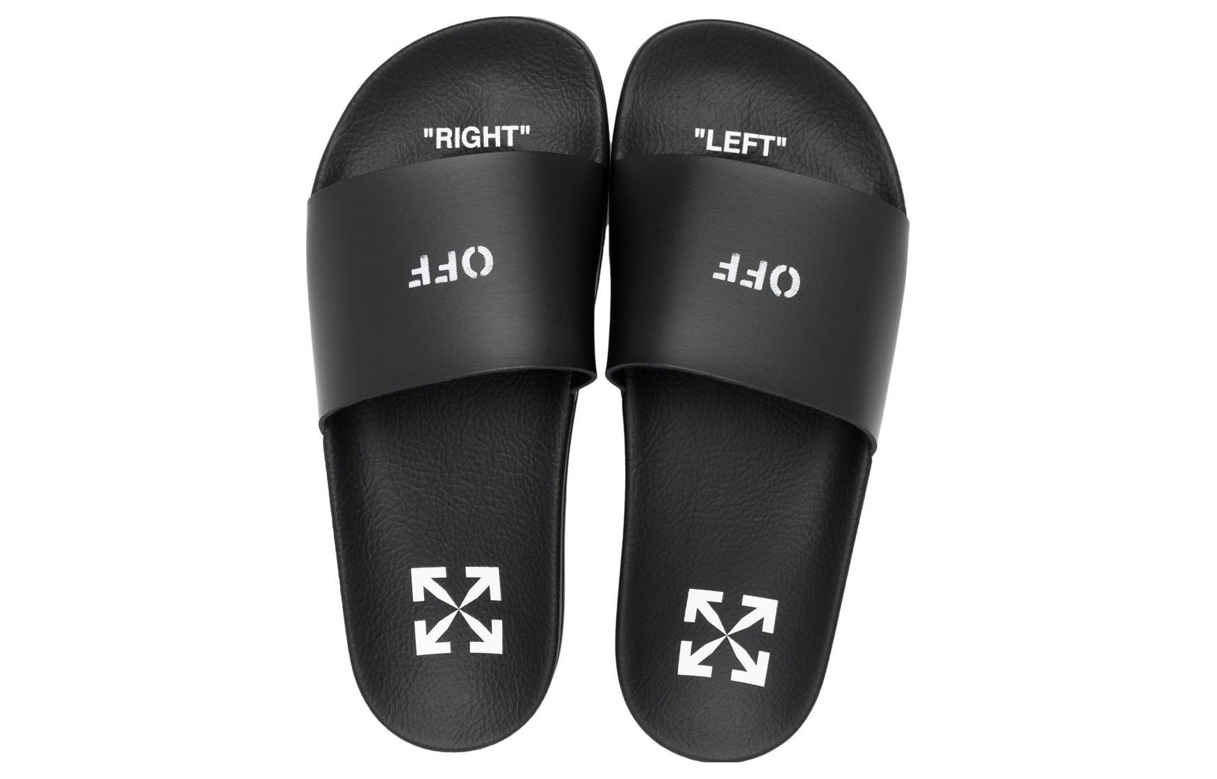 Shop (W) Off-White Off Stamp Sandalias Piscina ''Negro'' 2020 OWIC004S22MAT0011000-/-OWIC002C99PLA0011001-/-OWIC002S22PLA0011001-/-OWIC002C99MAT001100