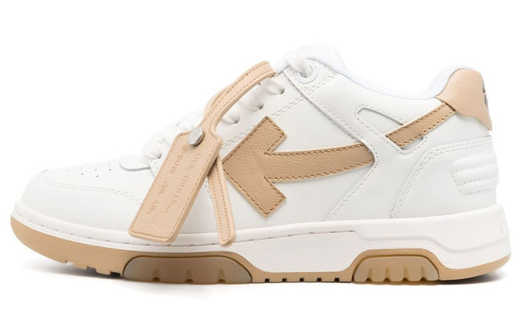(W) Off-White Out Of Office Calf Leather White Camel