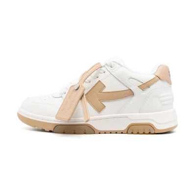 (W) Off-White Out Of Office Calf Leather White Camel