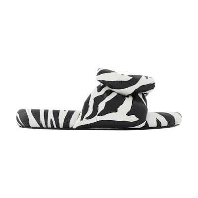 (W) Off-White Padded Bow Sandal 'Zebra'