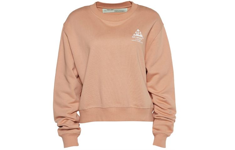 (Women) OFF-WHITE Pink Logo Graphic Crewneck Pullover Sweatshirt Women’s Regular Fit. OWBA026R19003054-0301