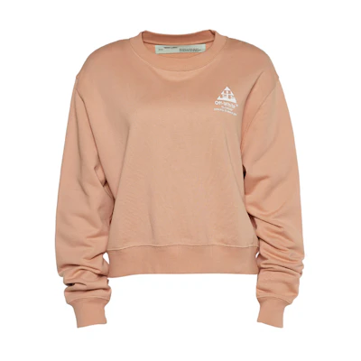 (Women) OFF-WHITE Pink Logo Graphic Crewneck Pullover Sweatshirt Women’s Regular Fit. OWBA026R19003054-0301