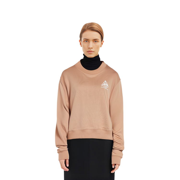 Shop (W) オフホワイト ピンクロゴ グラフィック クルーネック スウェット レディース レギュラーフィット OWBA026R19003054-0301