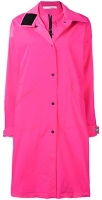 (W) OFF-WHITE Pink Trench Coat Wanita Longgar Bergaya Single-Breasted OWEA164R19A390622810 Order (W) OFF-WHITE Pink Trench Coat Wanita Longgar Bergaya Single-Breasted OWEA164R19A390622810