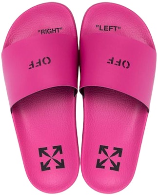 Buy (Women) Off-White Pool Sliders 'Fuchsia' OWIC002R21PLA0013210