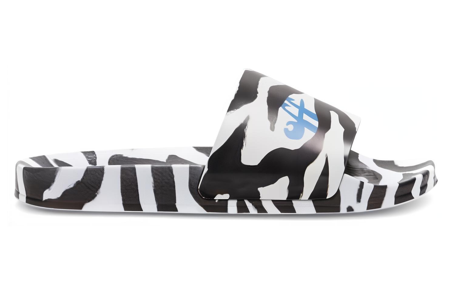 (W) Off-White Pool Sliders 'Zebra' 圖 2