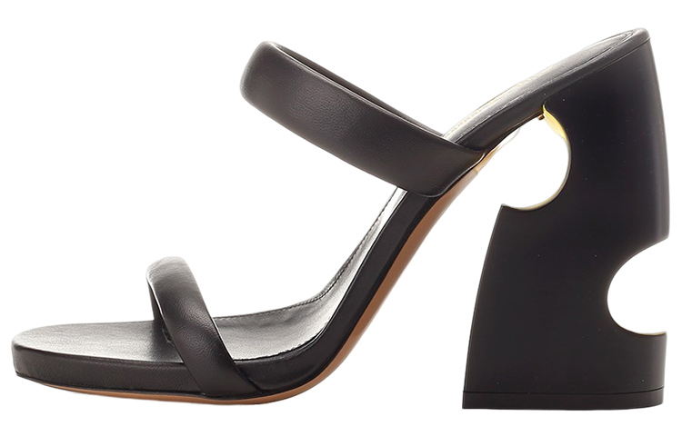 Buy (W) Off-White Pop Meteor Block Thong Mule ''Nero'' OWIJ028S23LEA001-1018