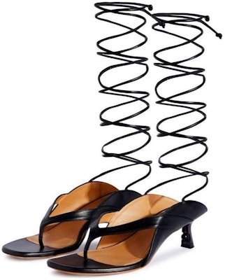 (Women) Off-White Roman Sandals 'Black Leather' OWIH057S24LEA0011009 Lookbook (Women) Off-White Roman Sandals 'Black Leather' OWIH057S24LEA0011009
