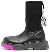(Women) Off-White Rubber Ankle Rain Boot 'Black' OWIE016S22MAT0011032 (Women) Off-White Rubber Ankle Rain Boot 'Black' OWIE016S22MAT0011032