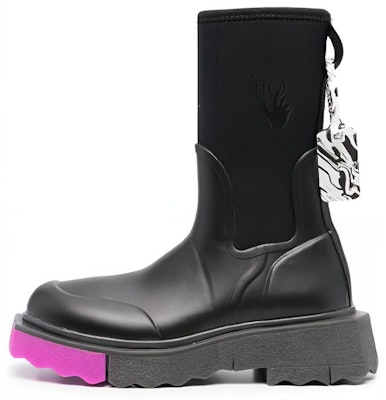 OFF-WHITE 橡膠 雨靴海綿狀 及踝 短靴 女款 黑色 Buy OFF-WHITE 橡膠 雨靴海綿狀 及踝 短靴 女款 黑色