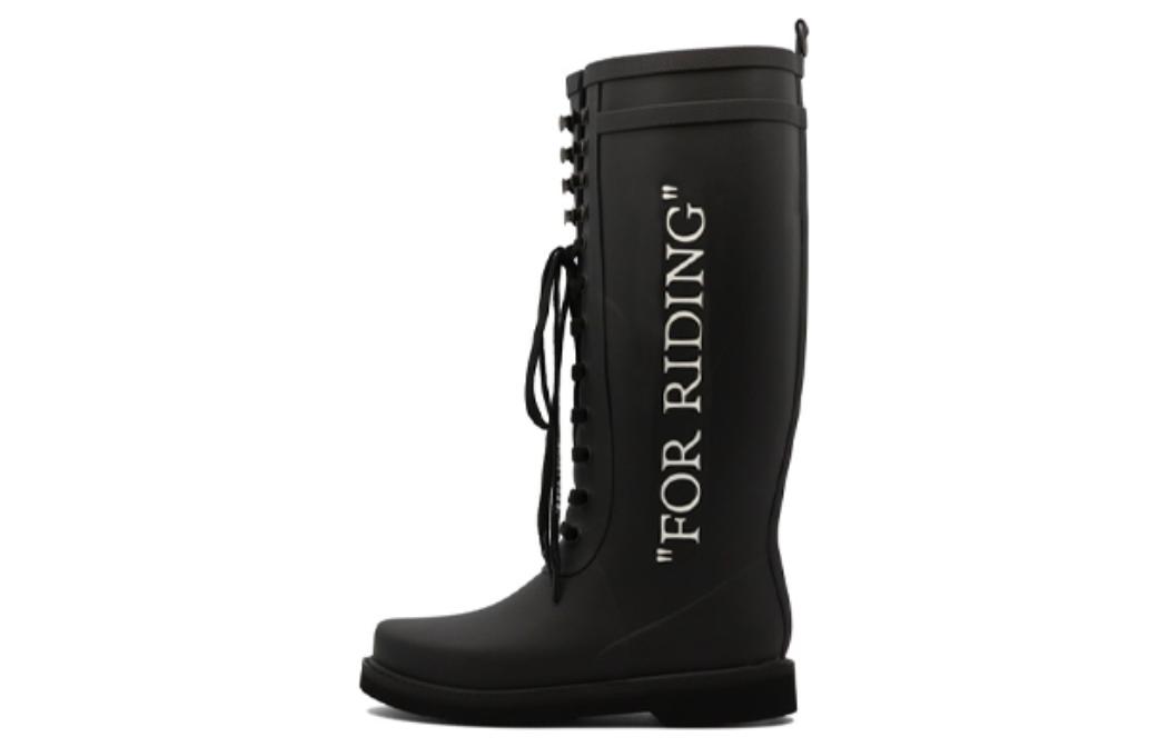 (Women) Off-White Rubber Boot 'For Riding - Black' OWIA242F21PLA001-1001