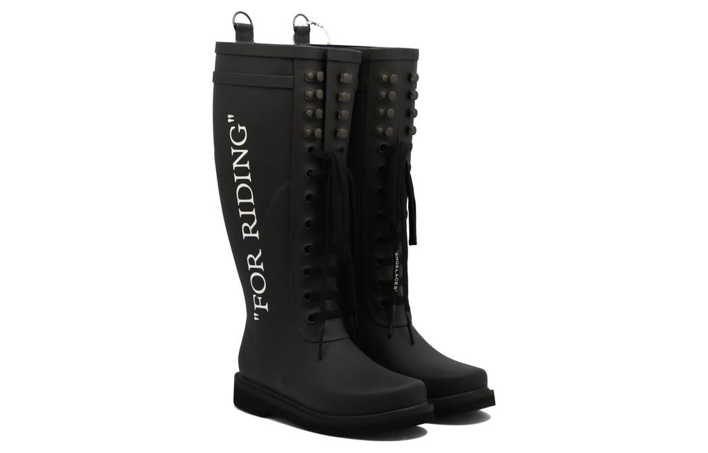 Lookbook (W) OFF-WHITE乗馬用ラバーブーツ (黒) OWIA242F21PLA001-1001