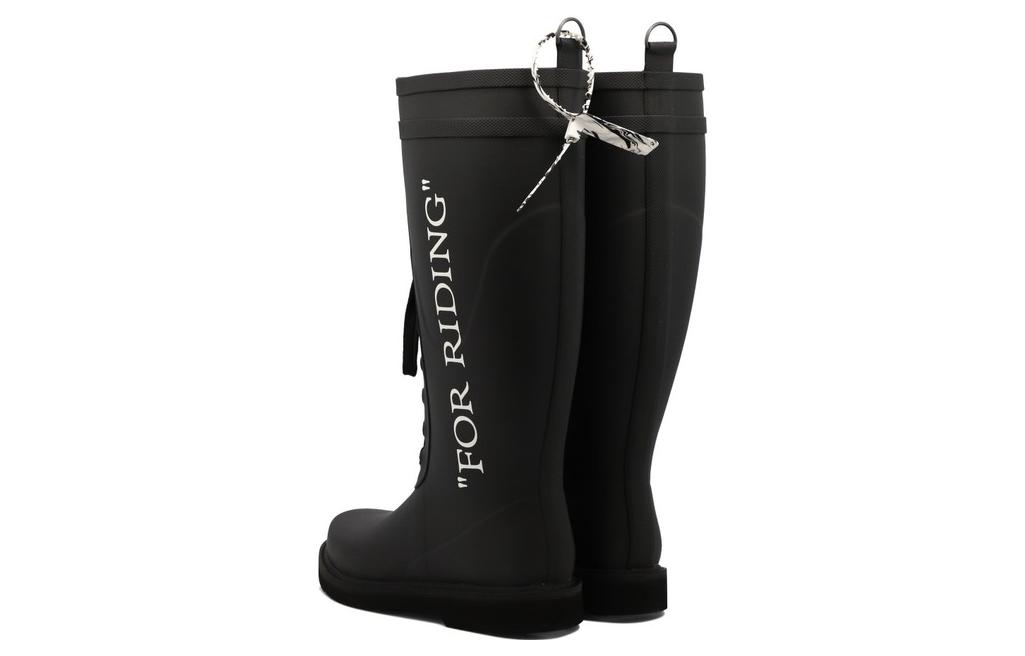 Shop (W) OFF-WHITE乗馬用ラバーブーツ (黒) OWIA242F21PLA001-1001