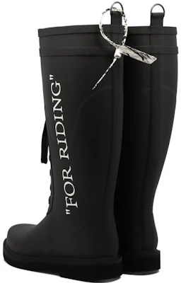 (W) OFF-WHITE乗馬用ラバーブーツ (黒) OWIA242F21PLA001-1001 Shop (W) OFF-WHITE乗馬用ラバーブーツ (黒) OWIA242F21PLA001-1001