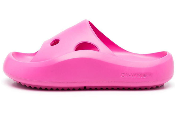 (W) Off-White Rubber Platform Slide 'Pink Fashion'