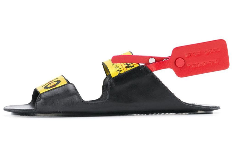 (W) Off-White Sandals 'Black Logo'