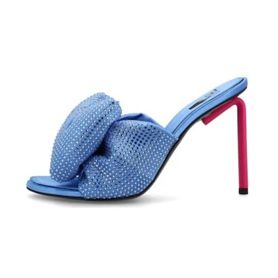 (W) Off-White Slide 'Blue Fashion Sandal'