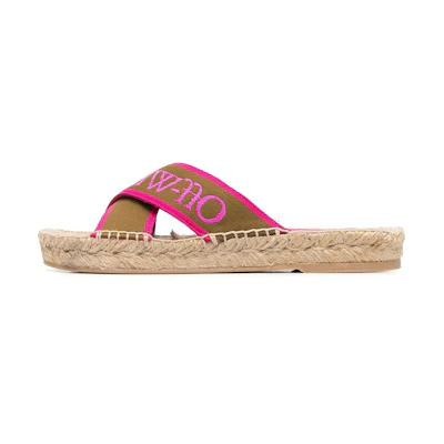 (W) Off-White Slide 'Green Pink'