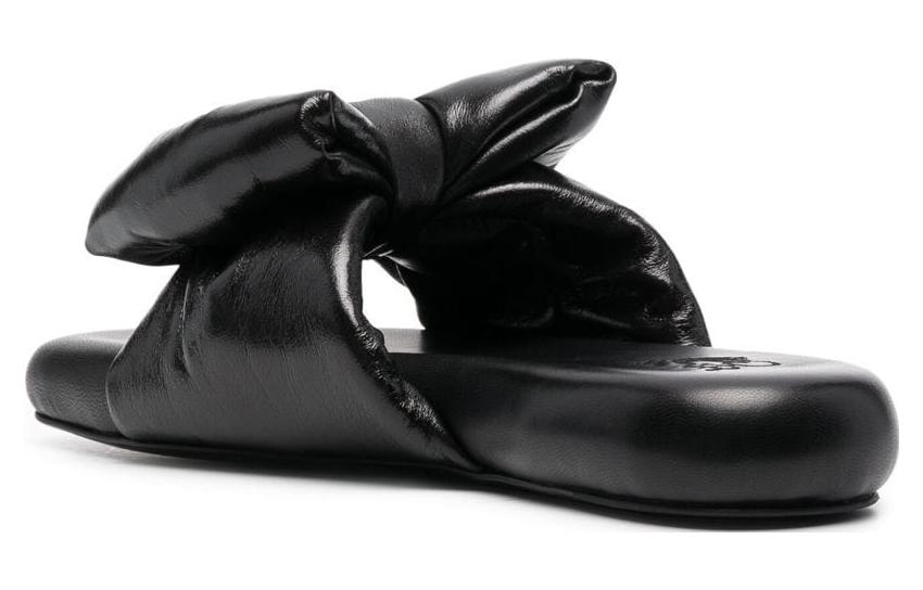 (W) Off-White Slides 'Black Leather' 圖 3