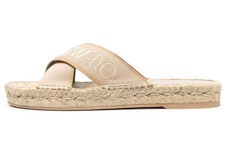 (W) Off-White Slides 'Light Brown'