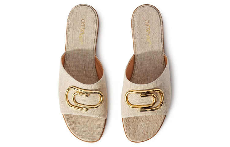 (W) Off-White Slides 'Linen' 圖 3