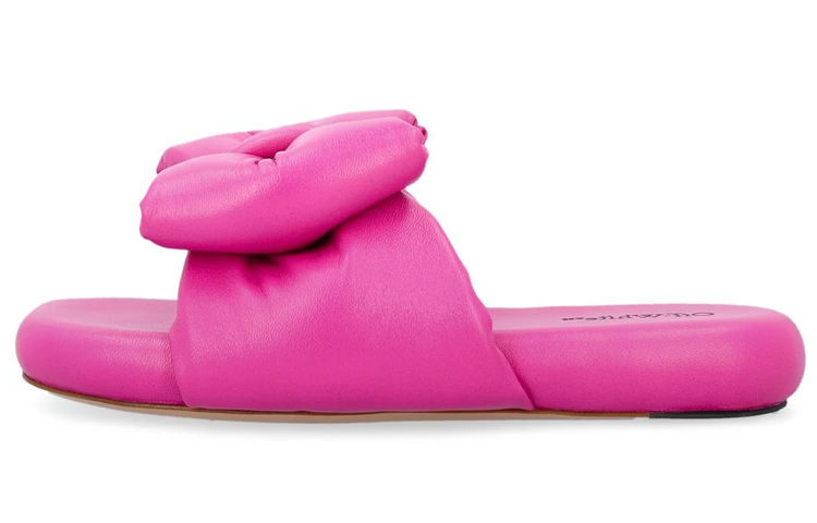 (W) Off-White Slides 'Pink Bow'