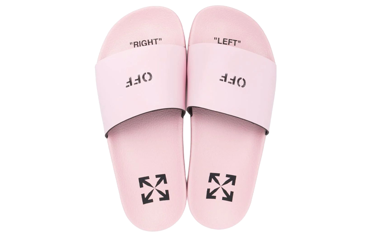 (W) Off-White Slides 'Pink Logo Print' 圖 4
