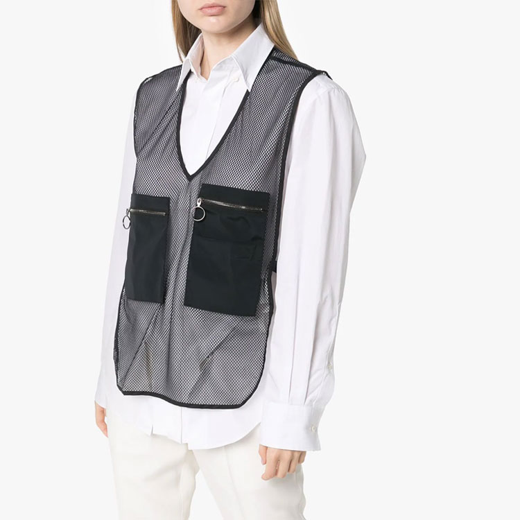 Shop (W) OFF-WHITE 黑色V领修身无袖多功能马甲 OWEA209S20FAB0011000