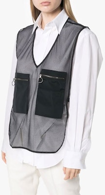 (Women) OFF-WHITE Slim Fit Black V-Neck Sleeveless Utility Vest OWEA209S20FAB0011000 Shop (Women) OFF-WHITE Slim Fit Black V-Neck Sleeveless Utility Vest OWEA209S20FAB0011000