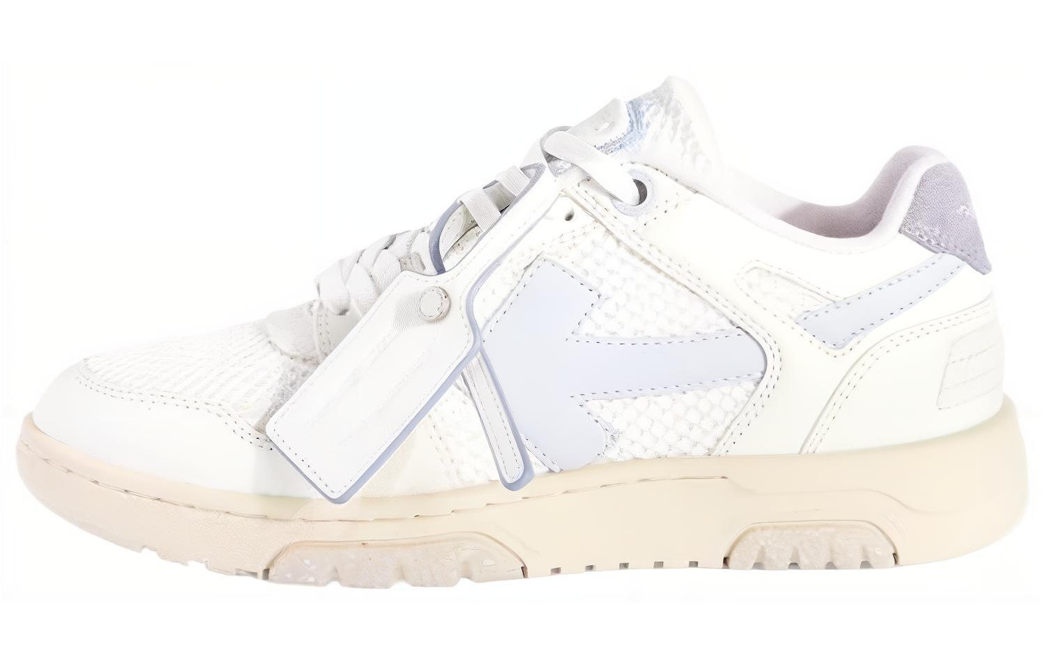 (W) Off-White Slim Out Of Office Leather Sneakers 'White Purple'