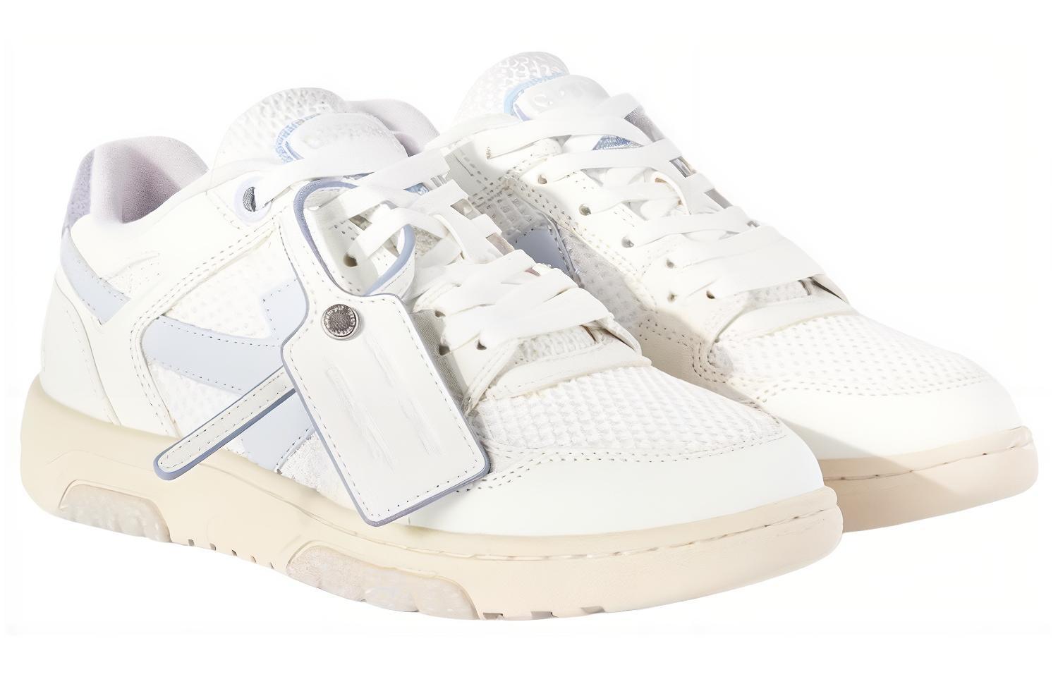 (W) Off-White Slim Out Of Office Leather Sneakers 'White Purple' 圖 3