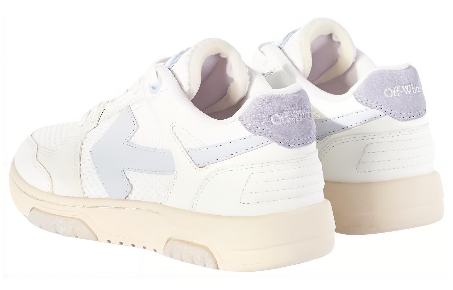 (W) Off-White Slim Out Of Office Leather Sneakers 'White Purple' 圖 4
